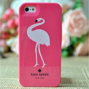 Kate Spade Pink Flamingo Phone Case for iPhone 7 Rubber Beachy Designer Case NEW